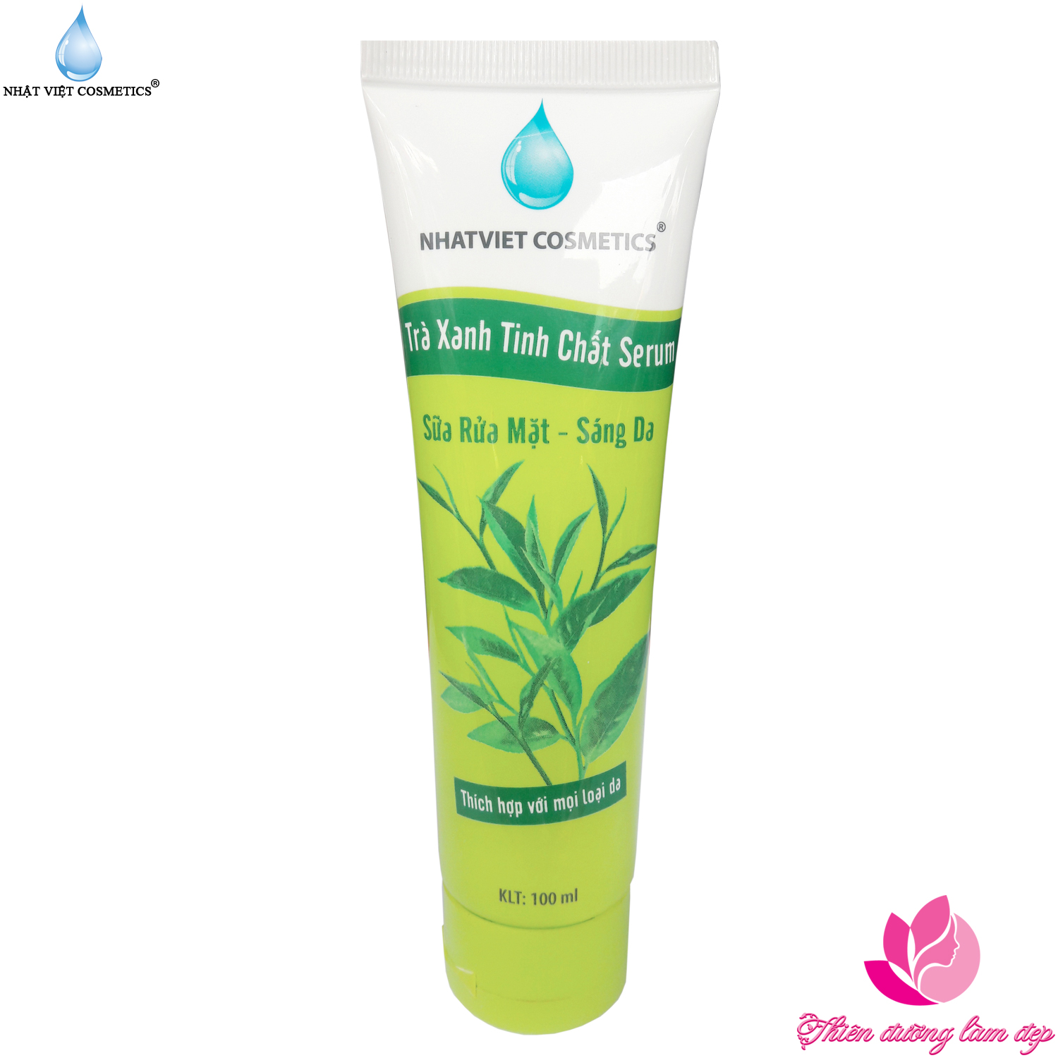 Sữa rửa mặt trà xanh sáng da tinh chất serum sữa rữa mặt nhật việt cosmetics