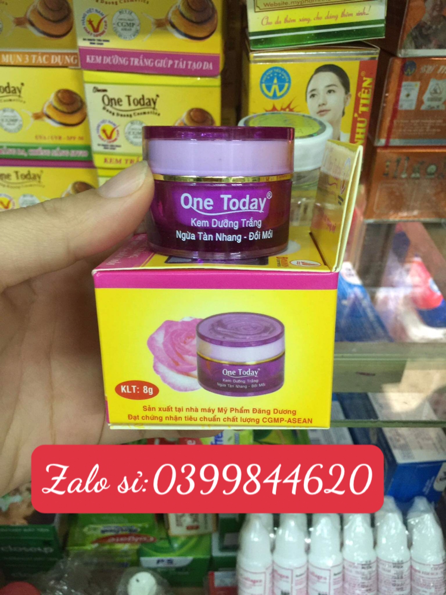 Kem mặt trắng da, ngừa nám mụn one today ốc sên tím 8g