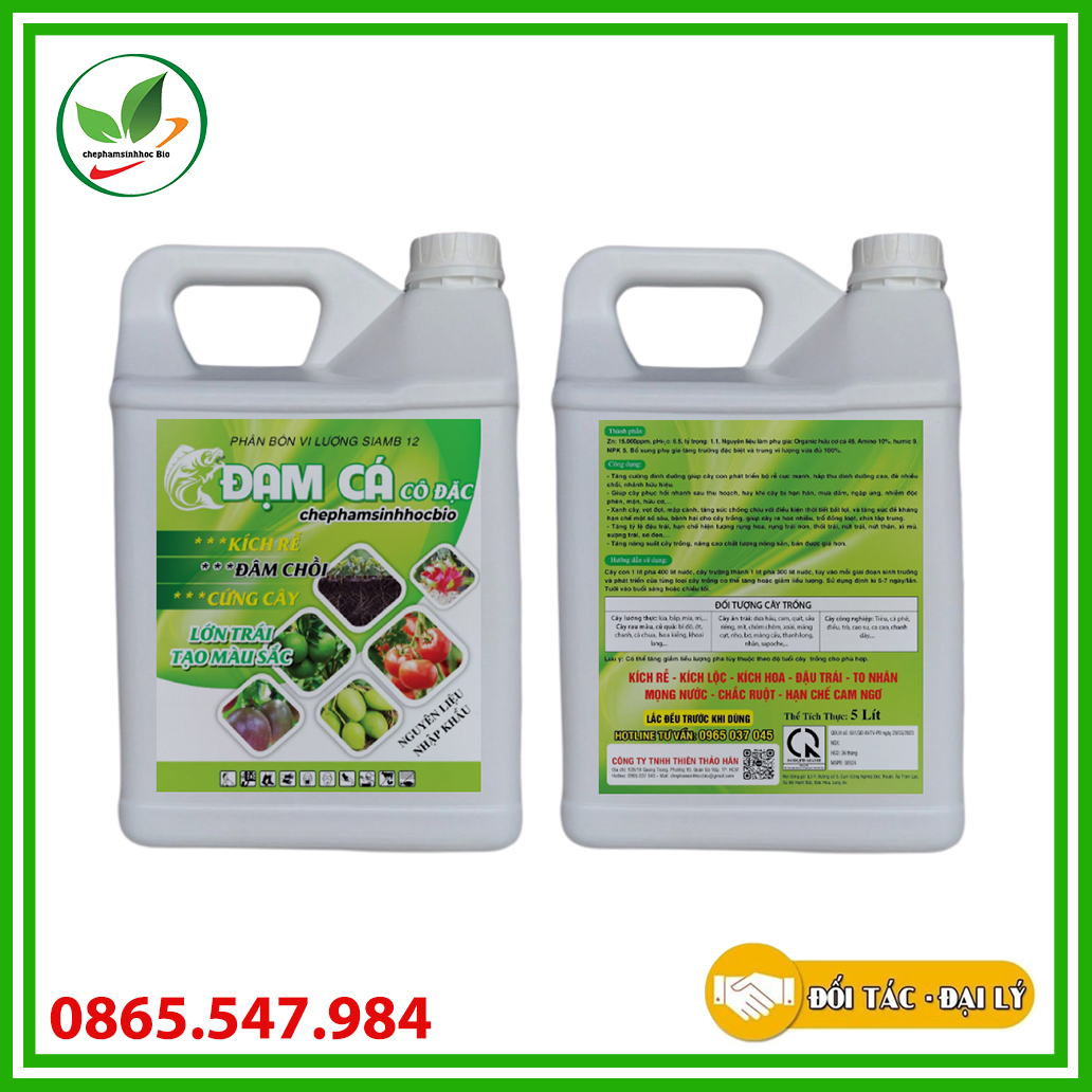 Phân đạm cá đậm đắc hữu cơ sinh học Bio. Can 5l