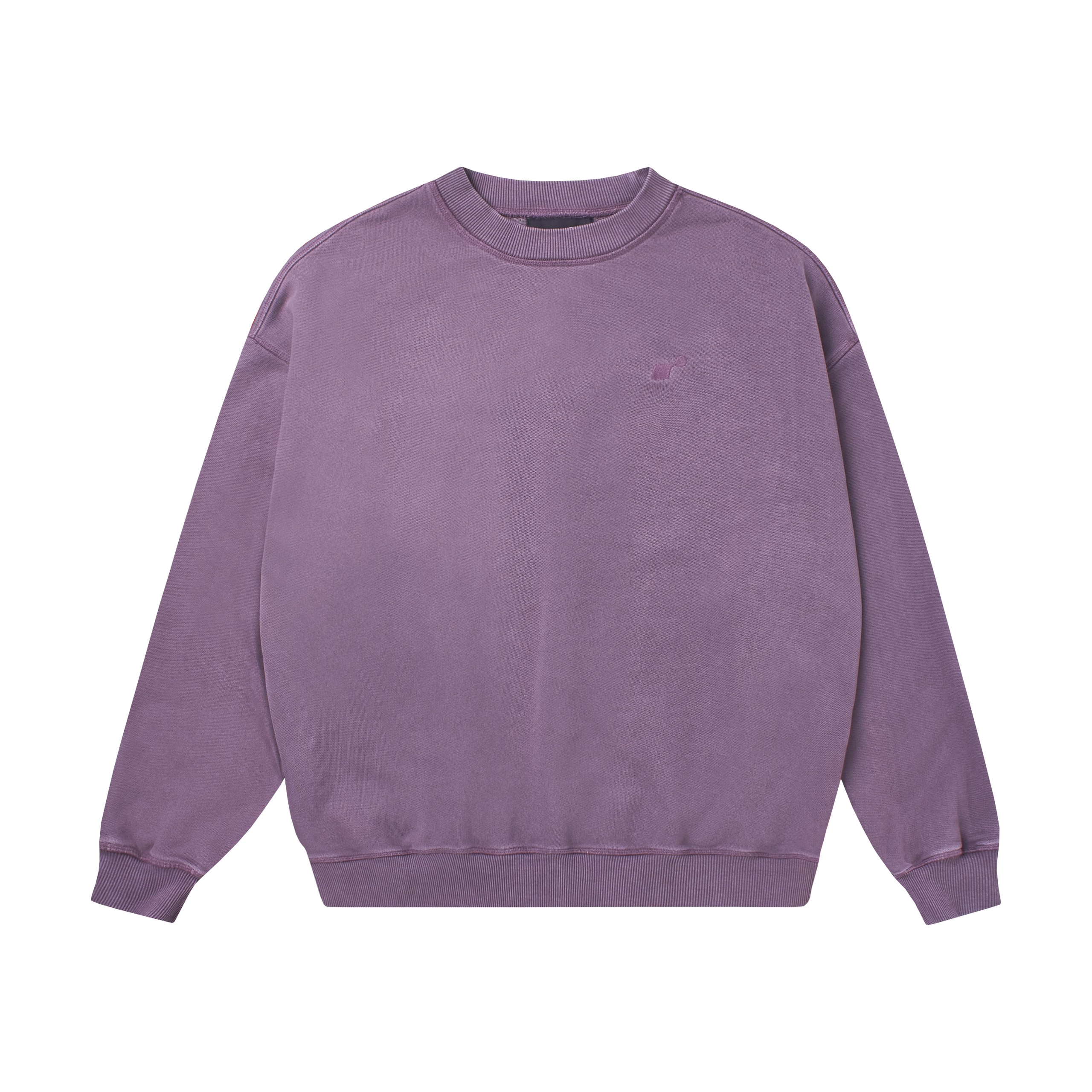 Áo sweater tím ross studio dài tay logo thêu 3d - purple sweater - ross studio