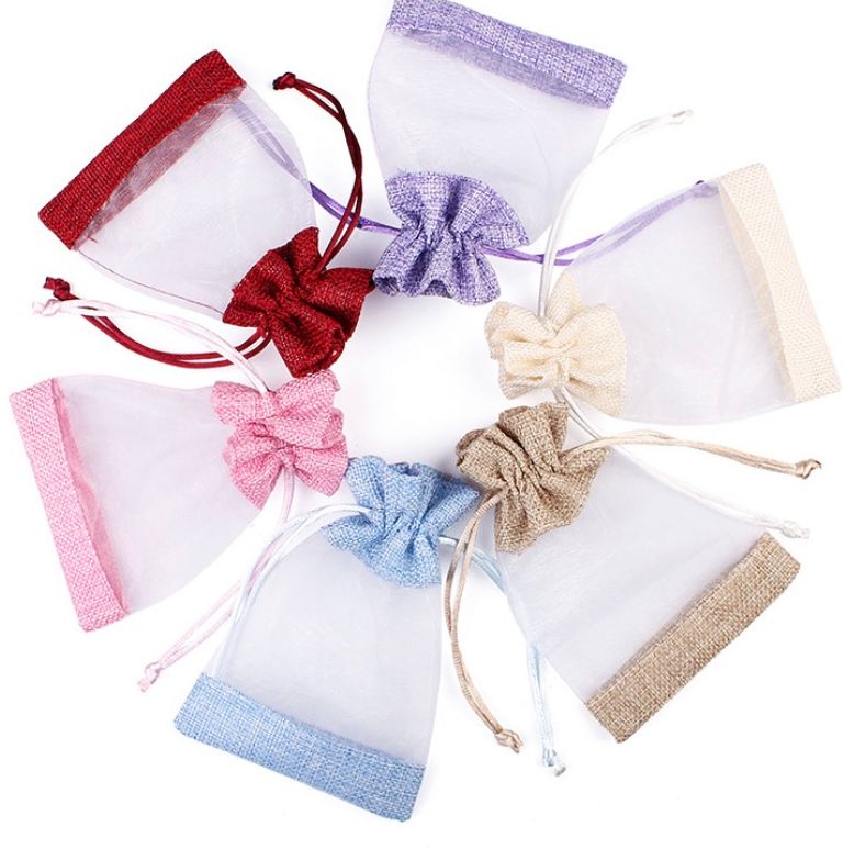Set 10 túi đay/ túi bố đựng cà phê, cỏ thơm, trang trí decor
