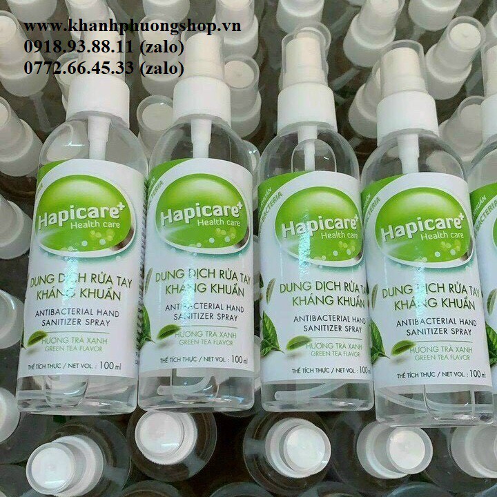 chai xịt rửa tay Hapicare - chai xịt rửa tay