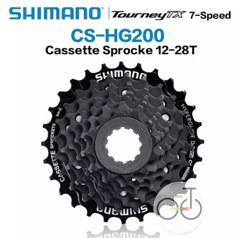 Líp 7 thả shimano hg200-7 màu đen- chính hãng