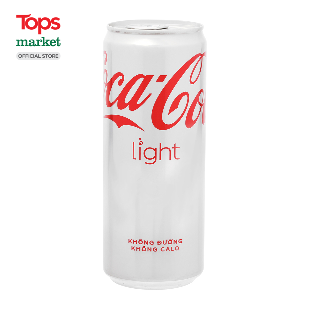 Nước ngọt coca cola light lon 320ml - siêu thị tops market