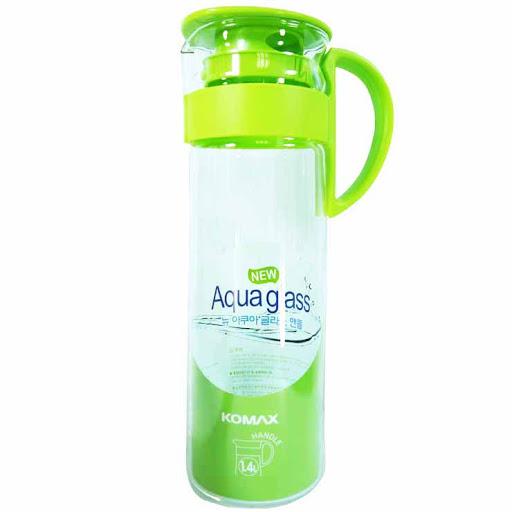Bình Nước thủy tinh Komax Hàn Quốc 1,4L Chính hãng chịu nhiệt cao, an toàn cho sức khỏe