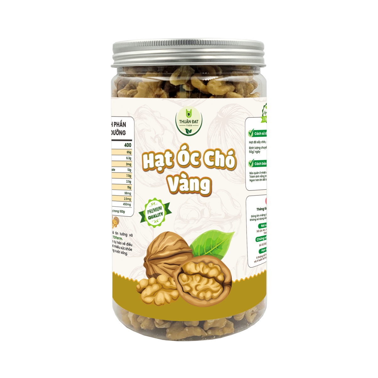 Nhân óc chó vàng Mỹ sấy chín 500g , giàu dinh dưỡng cho bà bầu, giảm ăn, ăn kiêng, eatclean, healthy
