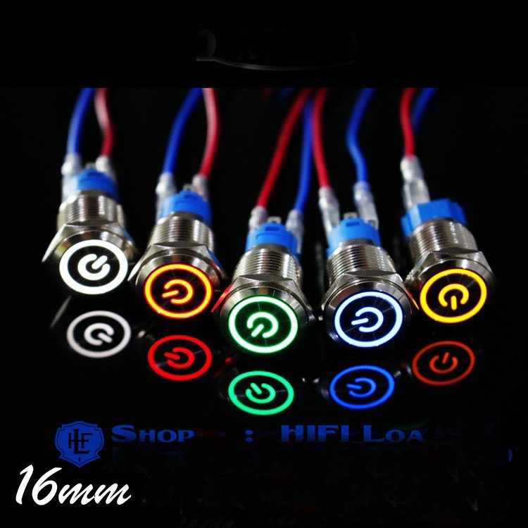 [HCM]Nút Nguồn Led 16mm nhấn giữ