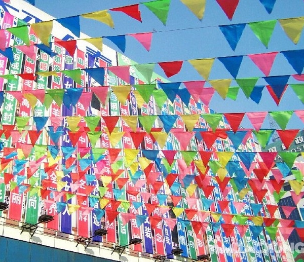 COMBO 100m Cờ Dây Vải Tam Giác, Cờ Đuôi Nheo Đẹp Trang Trí Lễ Hội