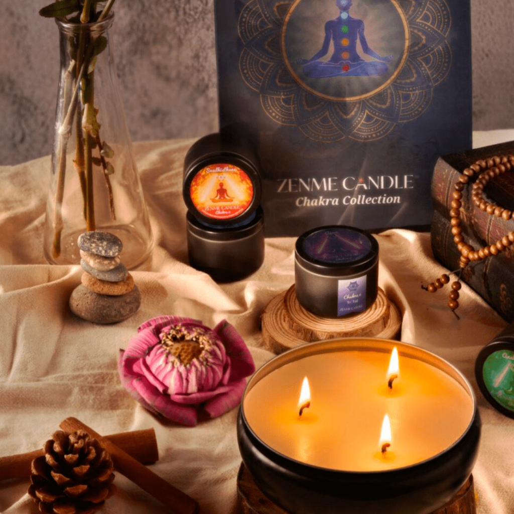 Nến thơm luân xa 4 Zenme Candle- thư giãn, an thần, khai mở luân xa 4