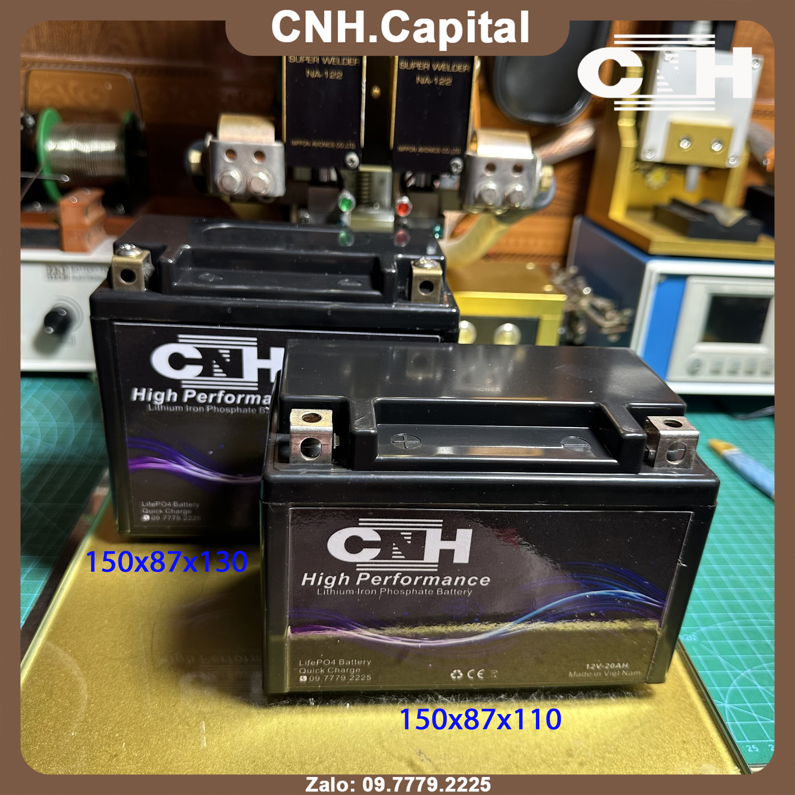 Bình ắc quy Lithium 12V - 20Ah. Chuyên dùng cho xe moto PKL