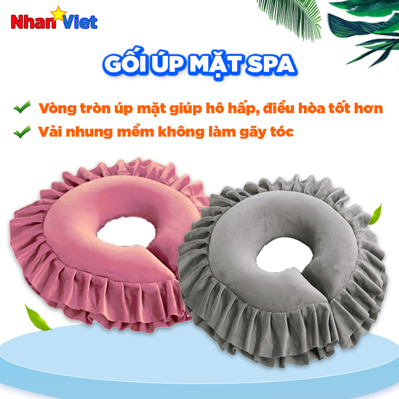 Gối úp mặt spa, massage body | Gối massage chất nhung mềm mịn êm ái thư giản