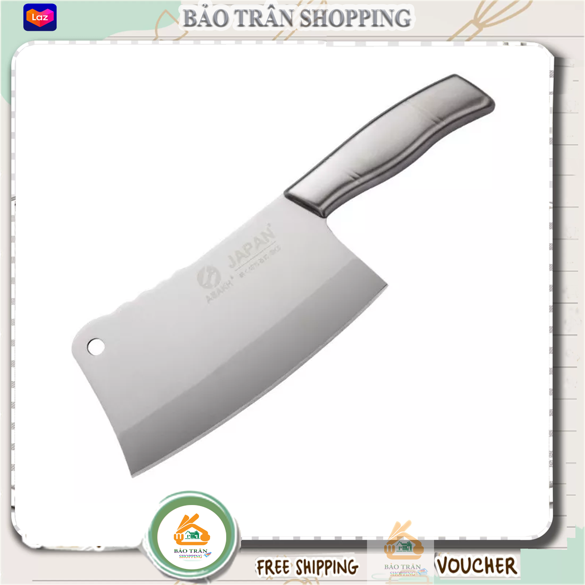 [DEAL GIẢM GIÁ_PL] Dao chặt xương Knife Japan cao cấp. Dao chuyên chặt xương bén cầm chắc tay. Dao chặt thịt gà/Dao chặt xương Nhật Bản hàng chuẩn Dao Chặt Xương Inox Japan Hàng Nội Địa Nhật Bản Chính Hãng, Dao Thái Inox