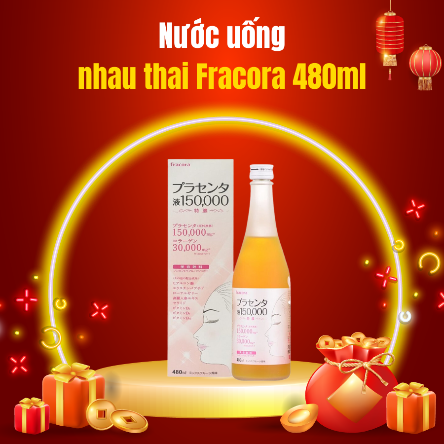 Nước uống collagen nhau thai Fracora Placenta 150.000mg