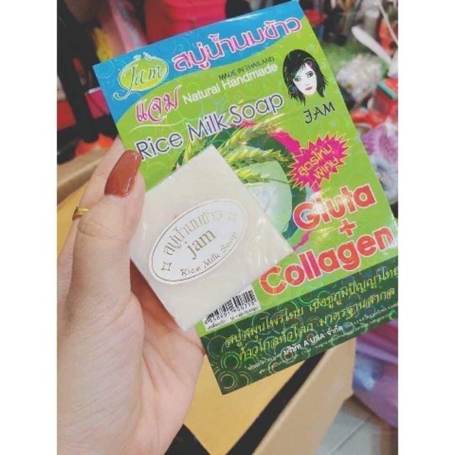  Xà bông cám gạo Gluta Collagen Thái  12 viên Lố  