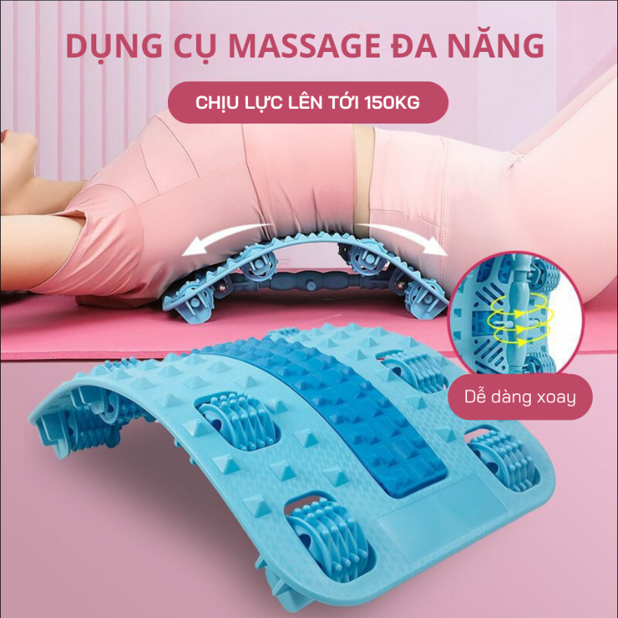 ( SALE 50% ) Dụng Cụ Massage Hỗ Trợ Tập Lưng Và Cột Sống Dụng cụ hổ trợ cột sống 8 con lăn Khung Nắn Chỉnh Cột Sống Giảm Đau Lưng, Giảm Thoái Hóa Đốt Sống, Điều Trị Thoát Vị Đĩa Đệm