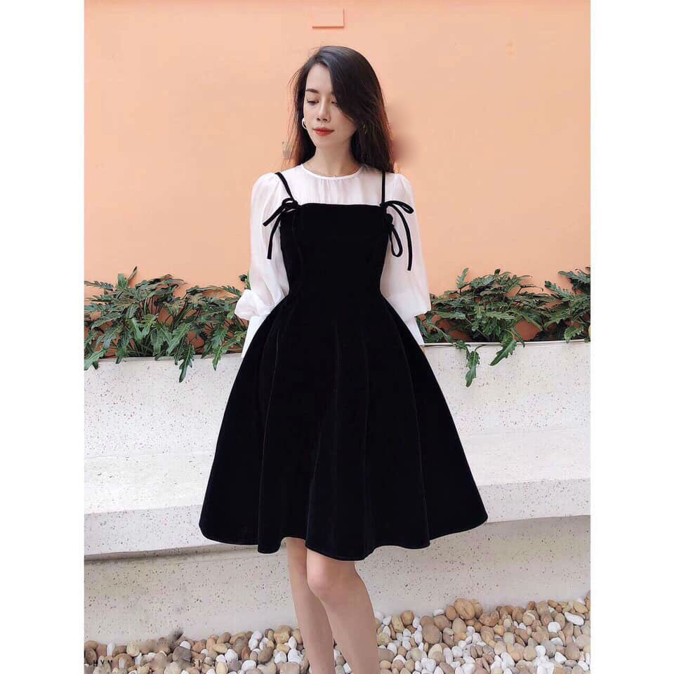 [HCM]SET VÁY NỮ XÒE VINTAGE CỰC XINH