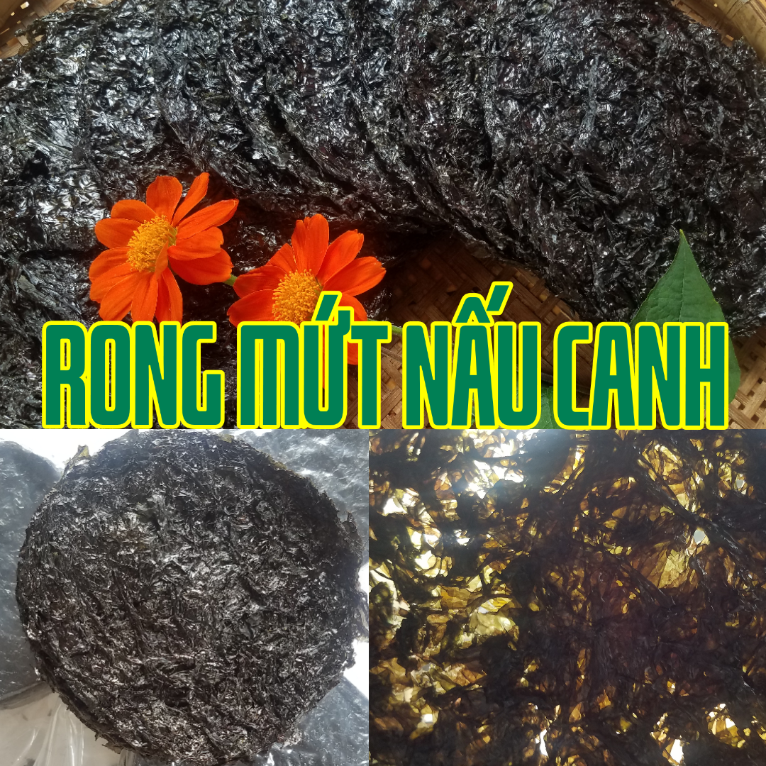 RONG MỨT nấu canh (gói 100gr- rất nhiều). Rong biển khô. Rong sấy khô.(Porphyra crispata). Thơm ngon