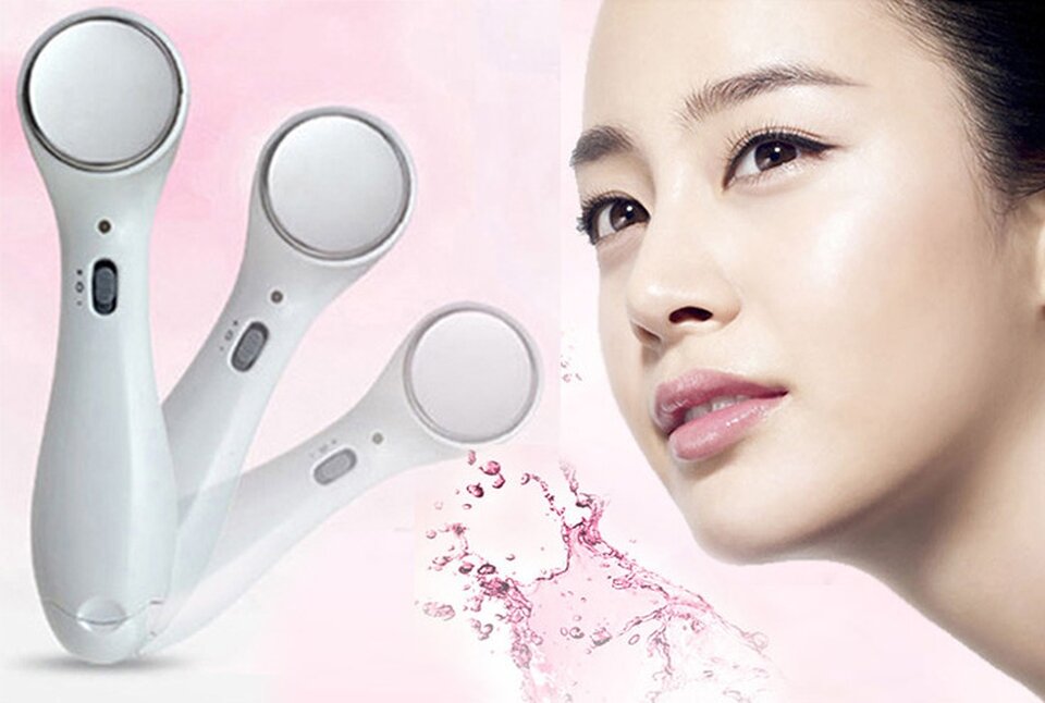 Máy MATXA mặt ion mini cầm tay, Máy Mát Xa Cầm Tay, Máy Skin Care Massage chăm sóc da rửa mặt dưỡng trắng căng mịn se khít trẻ hóa làn da kiểu dáng Hàn Quốc (ION)