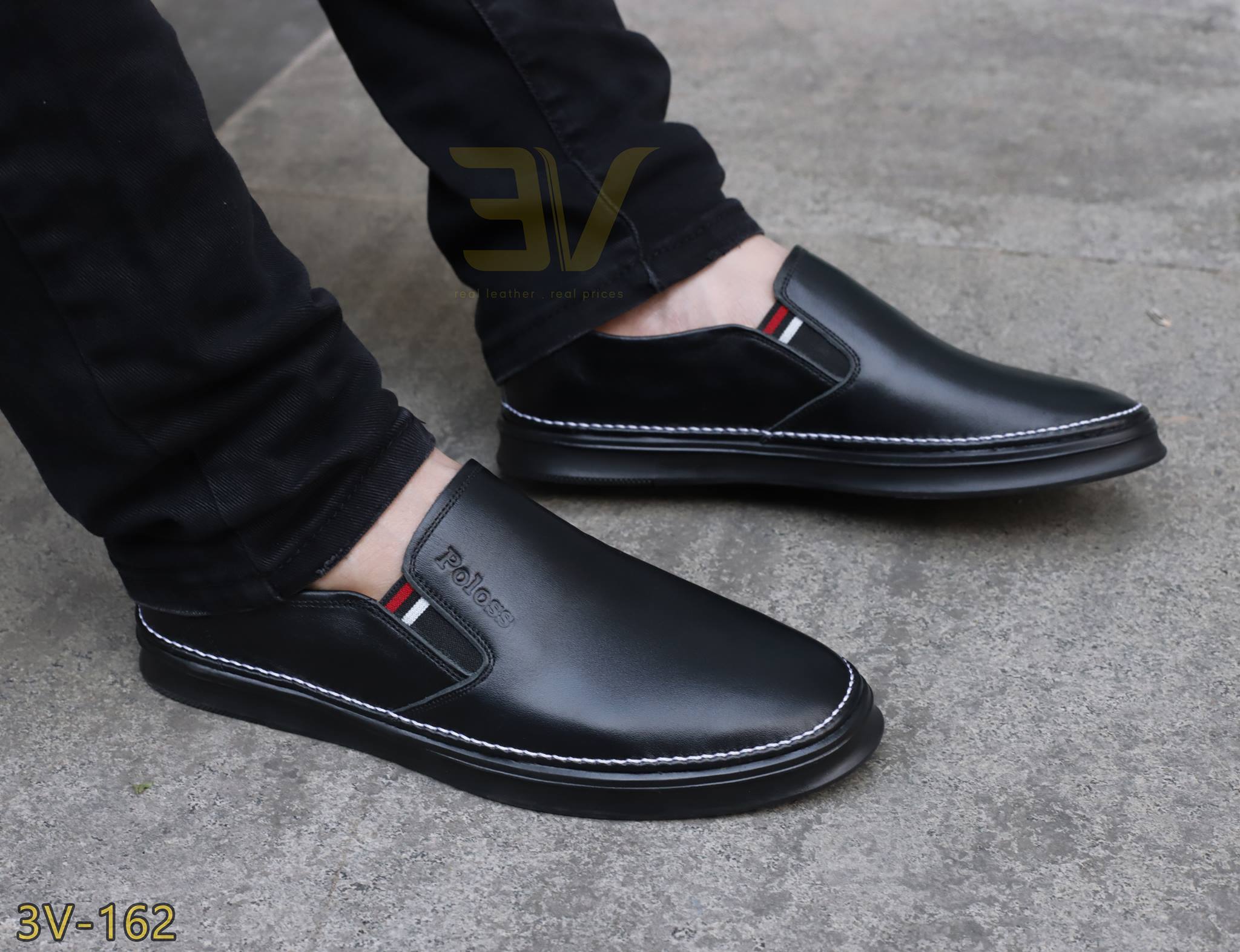 Giày nam da bò dáng Slippers hai màu nâu đen da bò thật 100%- Giày lười nam đế cao su non êm chân- Bảo hành 1 đổi 1- G169- Giày 3V