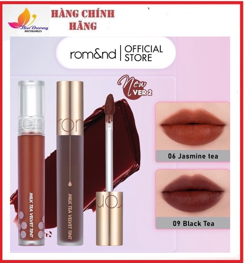 Son kem lì mịn mượt như nhung romand milk tea velvet tint 4.4g