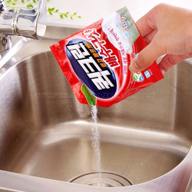 [HCM]HỘP 5 GÓI BỘT THÔNG TẮC ĐƯỜNG ỐNG THÔNG BỒN CẦU KHỬ MÙI HÔI BỐC LÊN CỰC HIỆU QUẢ - CỰC NHANH CỰC MANH AN TOÀN CHO ĐƯỜNG ỐNG