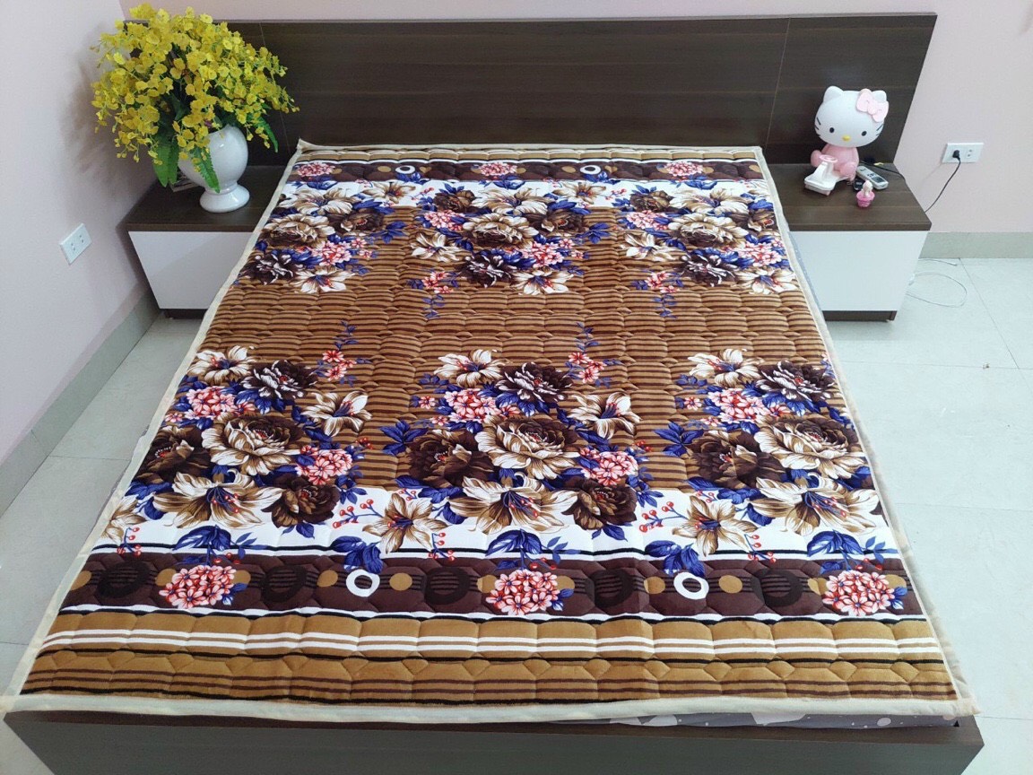 SALE-Thảm lông cừu trải giường, thảm nỉ nhung trải giường 3 lớp - siêu mềm, siêu ấm -2M2X2M