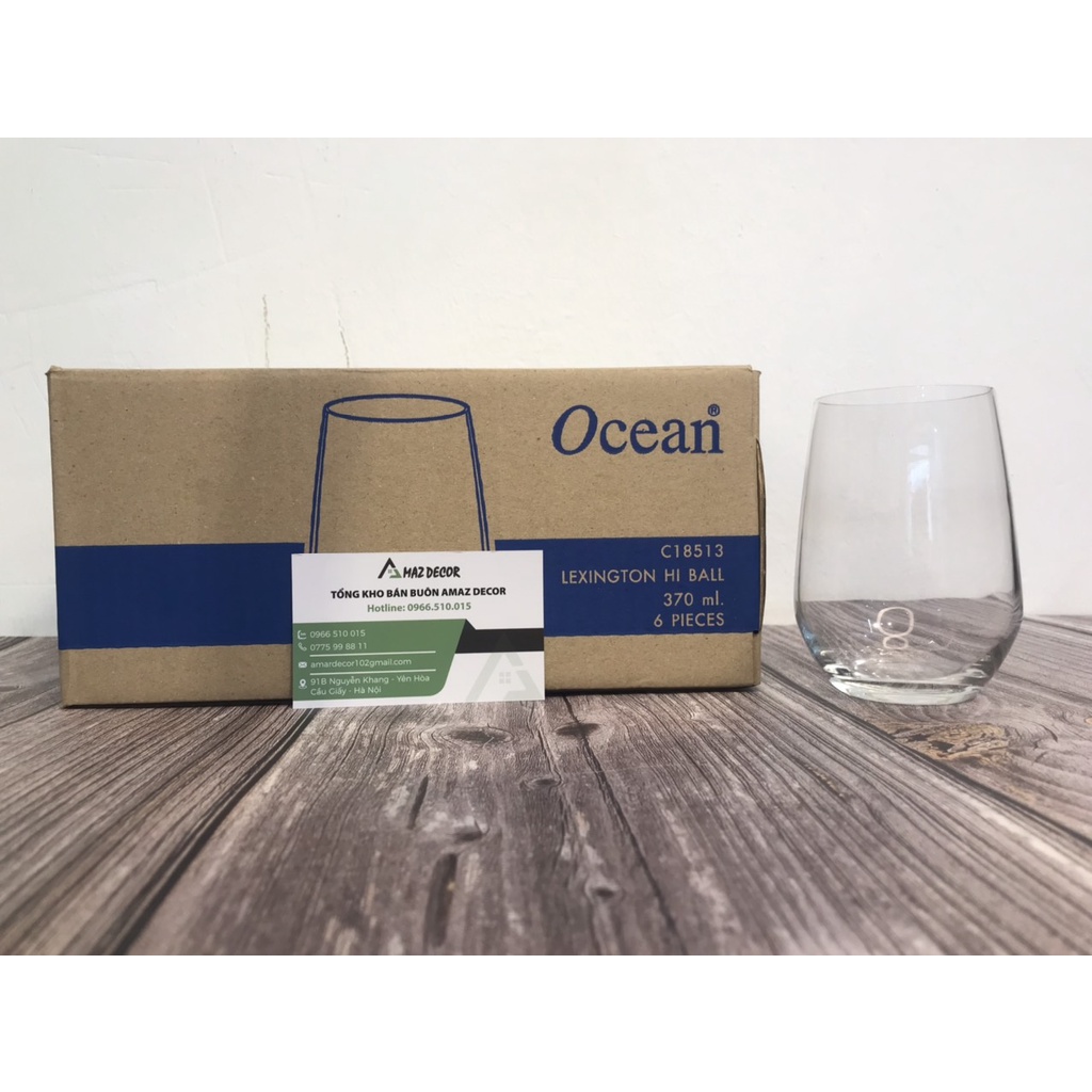 Sale chính hãng ocean bộ 6 cốc ly thủy tinh thái lan sinh tố đá xay nước ép ocean lexington hi ball – 370ml - c18513