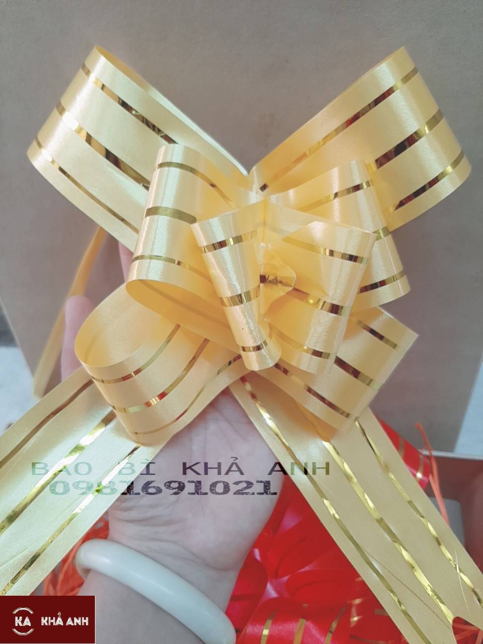 20 CÁI Nơ Trang Trí Giỏ Quà Tết Nhiều Màu Siêu xinh - ngang 4,5cm - Bao Bì Khả Anh -