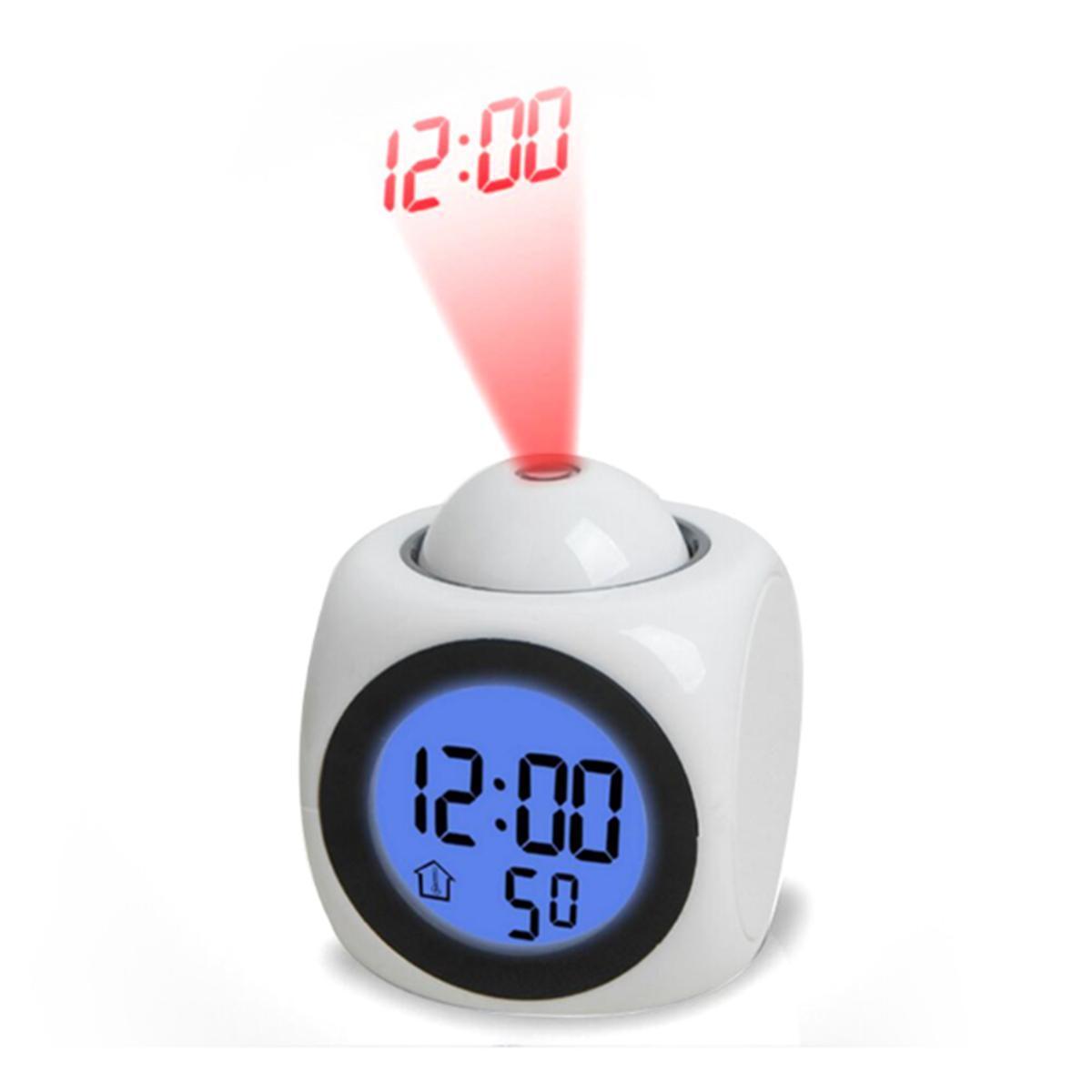 đồng hồ báo thức để bàn có giọng nói và chức năng hiển thị nhiệt độ bằng 2