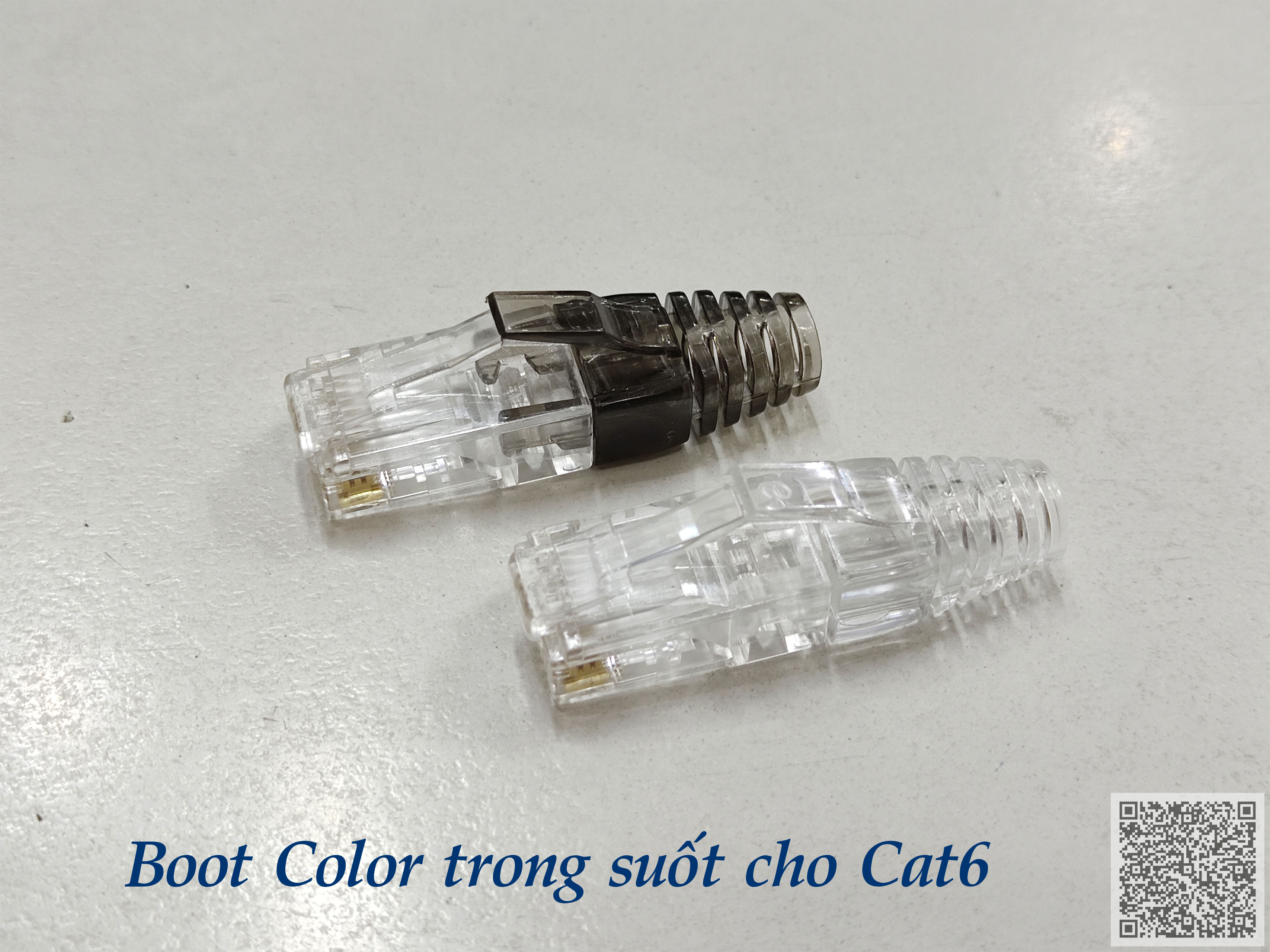 Đầu chụp mạng trong suốt RJ45 dùng cho Cat6 - 100 cái