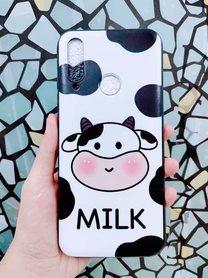 Ốp lưng Vsmart Joy 3/Vsmart Star 3/Vsmart Active 3/ Vsmart Live/  Vsmart Star 4/ Vsmart Live 4/ Vsmart Joy 4/ Vsmart Joy 1+/ Vsmart Aris- ốp lưng dẻo đen in hình bò sữa hot trend cute