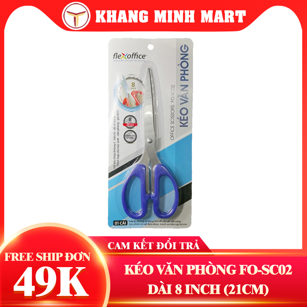 Kéo văn phòng thiên long flexoffice 21cm fo-sc02