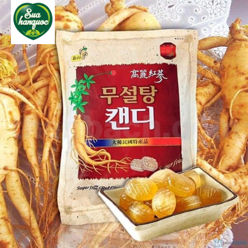 Kẹo Sâm Không Đường Trắng Hàn Quốc Gói 500gram - Kẹo Dùng Đường Cho Người Bị Tiểu Đường