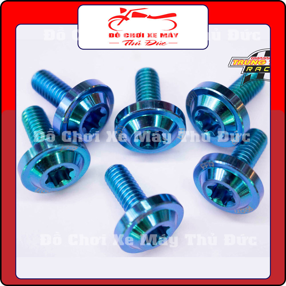 Ốc Titan Gr5 6li 15 phân gắn nón ốp pô đít pô carte