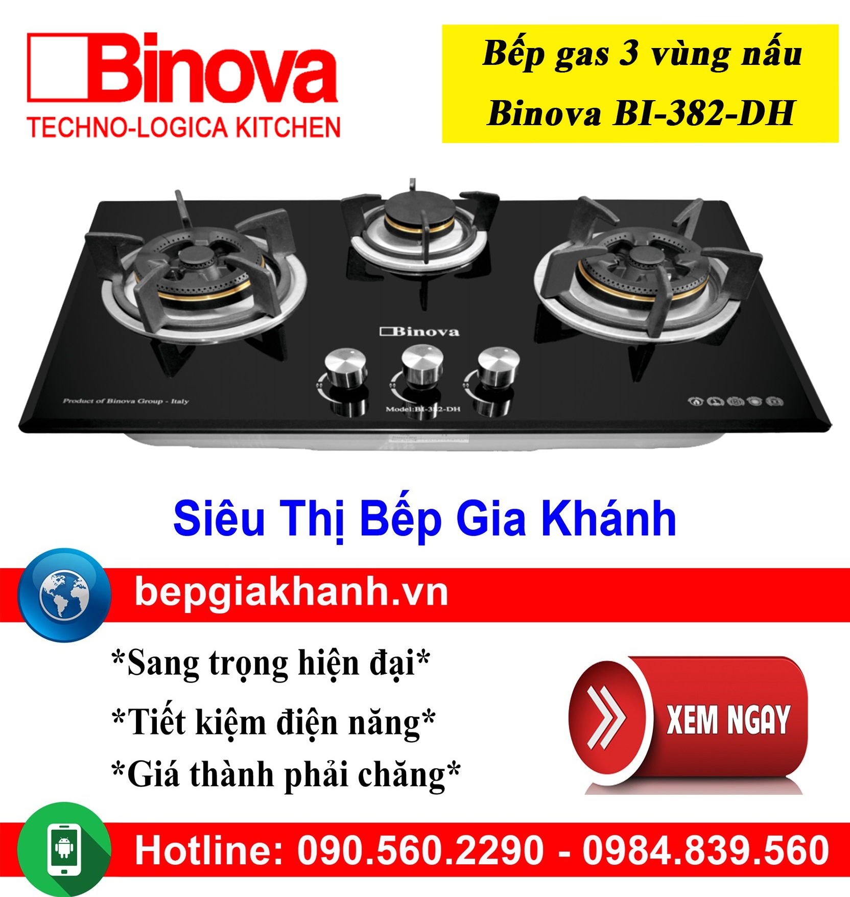 [HCM]Bếp gas âm Binova BI-382-DH, bếp gas, bếp gas đôi, bếp gas đơn, bếp gas âm, bếp ga, bếp ga đôi, bếp ga đơn, bếp ga âm, bep ga, bep gas