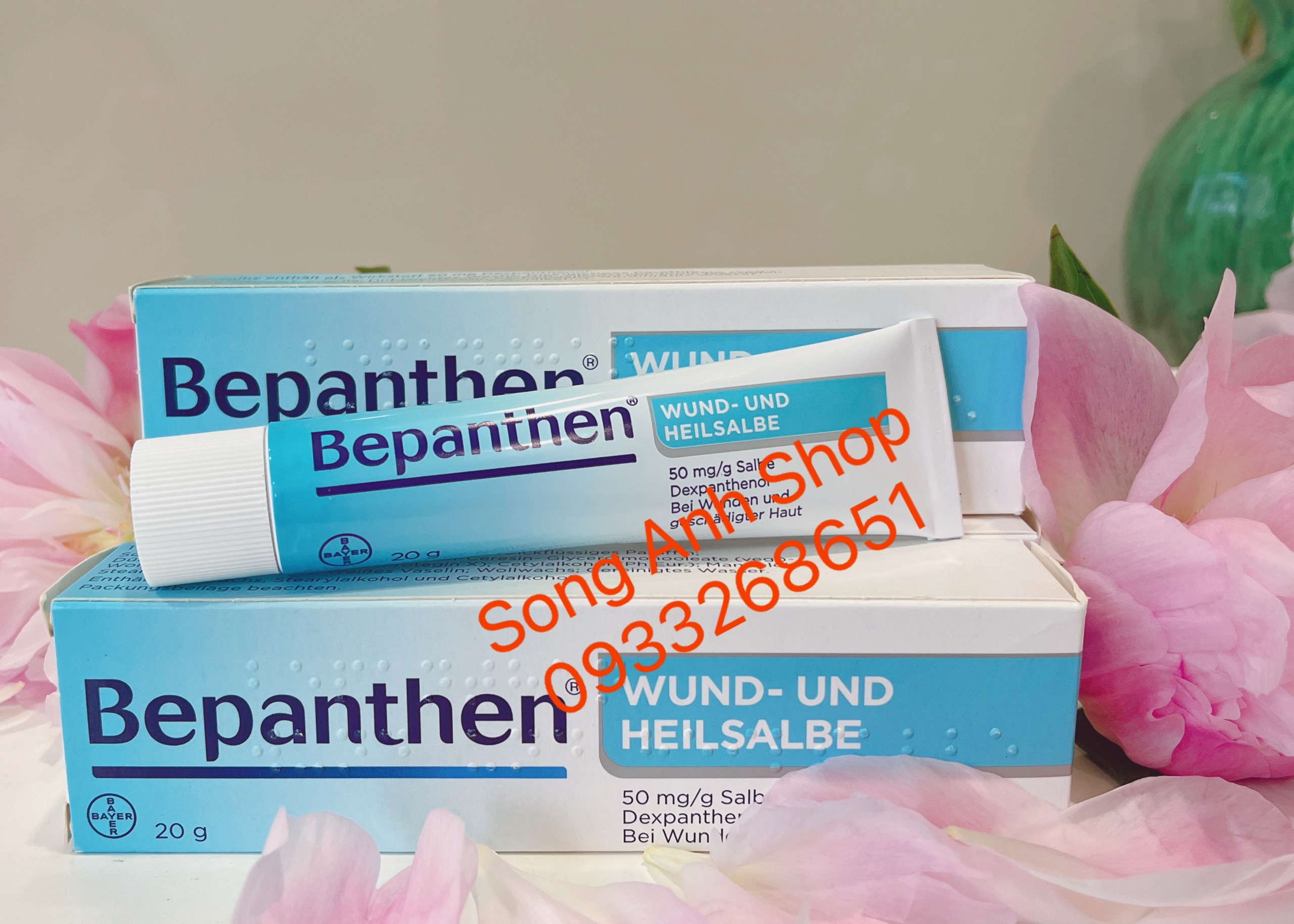 20g- Hàng Đức-Kem giảm hăm tã Bepanthen Wund-Und Heilsalbe cho bé