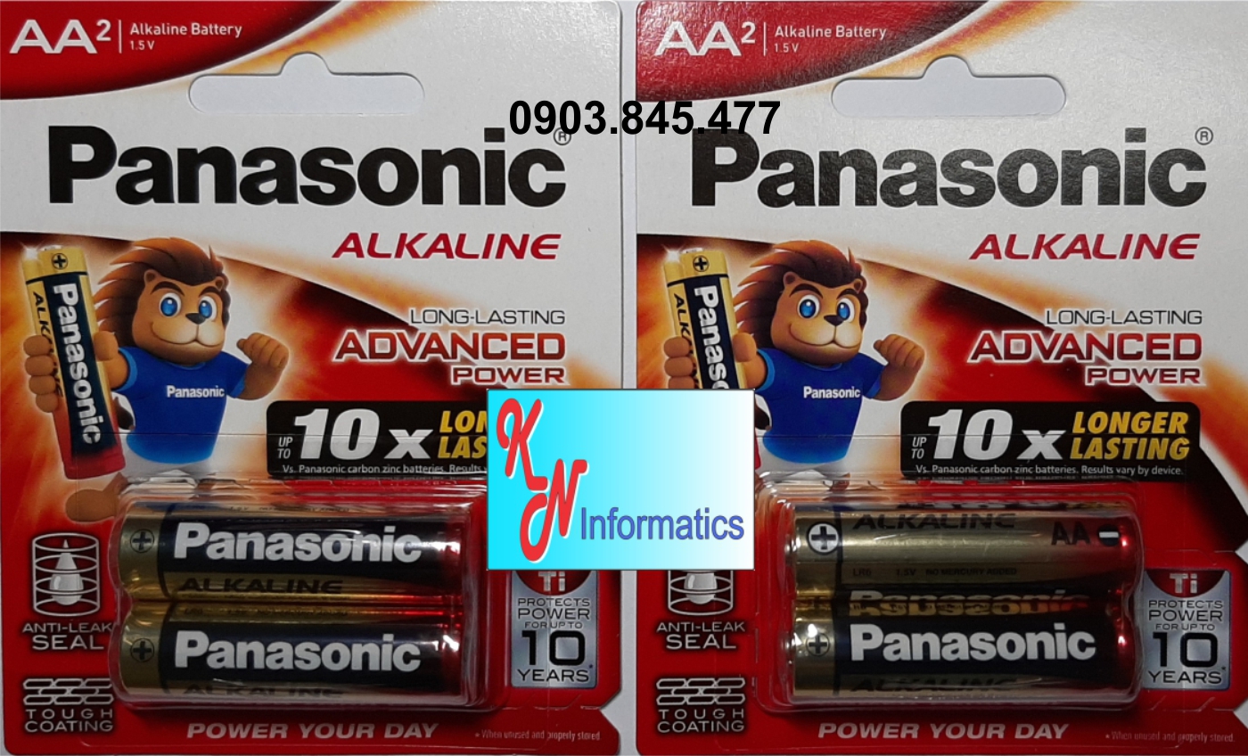 2 vỉ Pin AA ALKALINE Panasonic - LR6T/2B - 2 vỉ (4 viên) - Hàng chính hãng - Made in ThaiLand