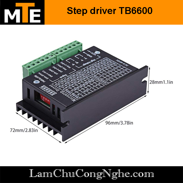 Mạch Điều Khiển Động Cơ Bước TB6600 4A 9V-42VDC - Step driver module
