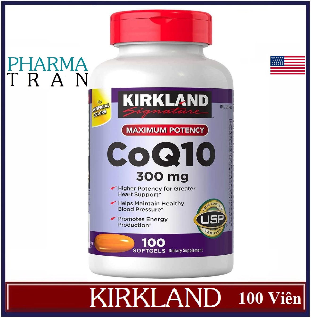 Viên uống Bổ Tim Mạch CoQ10 300mg Kirkland chính hãng của Mỹ