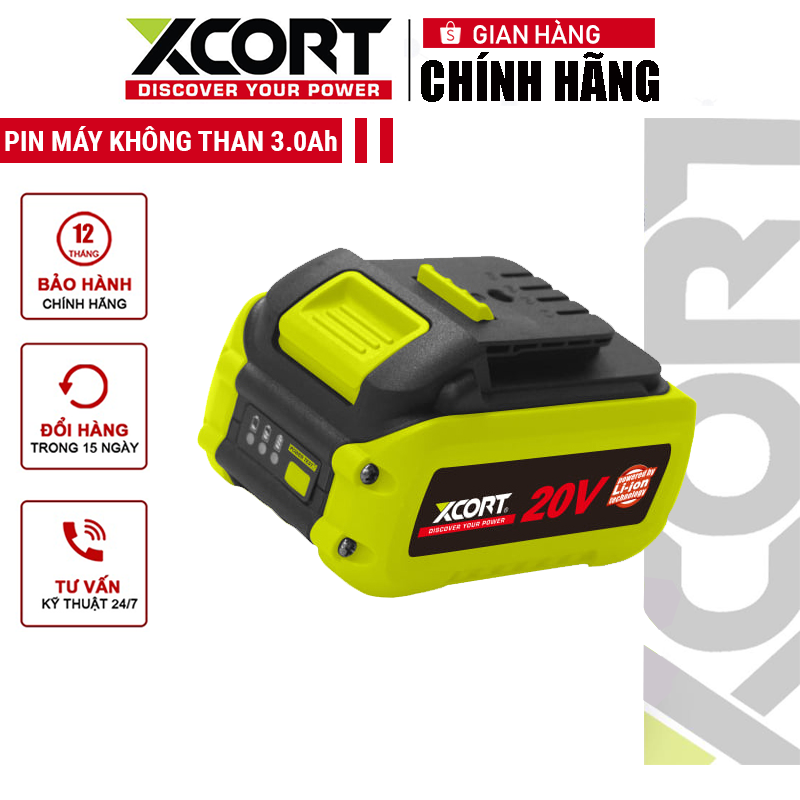 Pin máy xcort 3.0Ah dùng cho máy XCORT không chổi than
