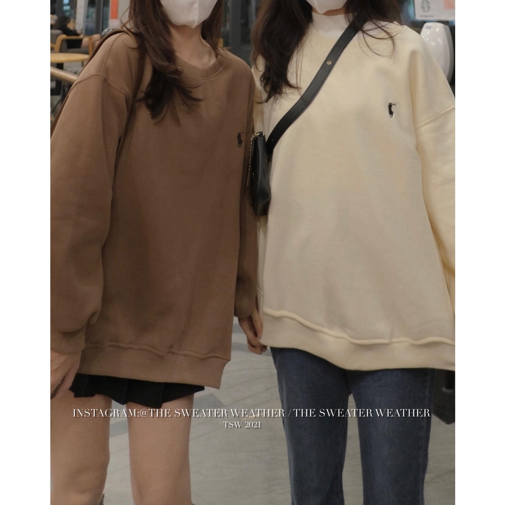 Áo sweater nỉ in logo mini samsam4896
