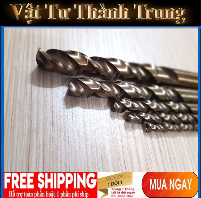 Bộ 5 mũi khoan sắt,thép,inox HSS Coban phủ titanium