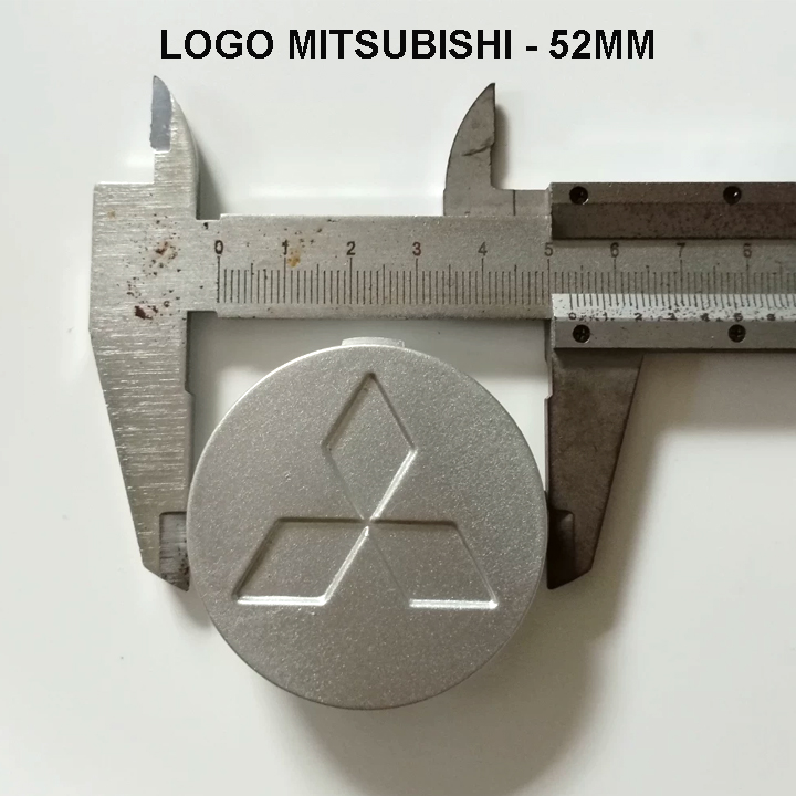LOGO MITSUBISHI 52MM, CHỤP MÂM MITSUBISHI 52MM, LOGO THAY THẾ MITSUBISHI 52MM, PHÙ HỢP CÁC DÒNG MITSU.