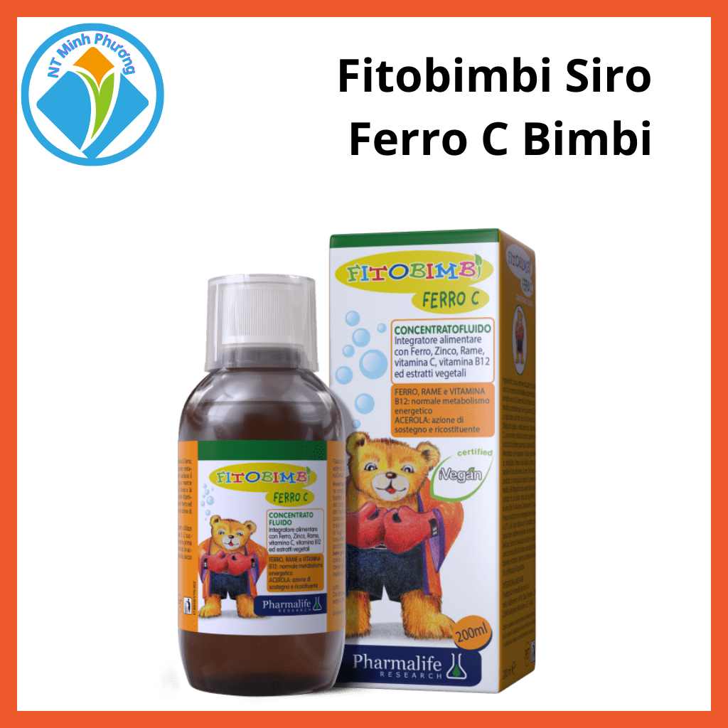 Siro Ferro C Bimbi của Fitobimbi -Bổ sung sắt, Vitamin C, kẽm cho bé