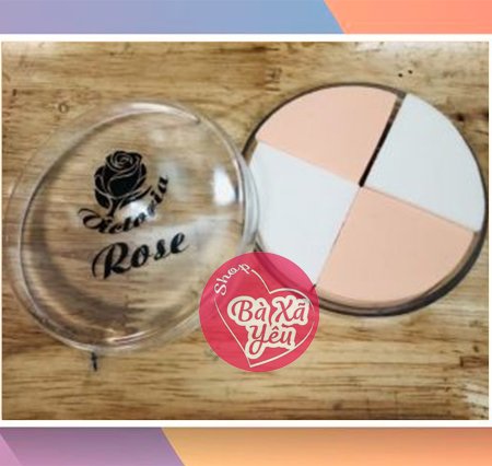 Combo 4 miếng Bông mút đánh kem nền Rose hộp kiến