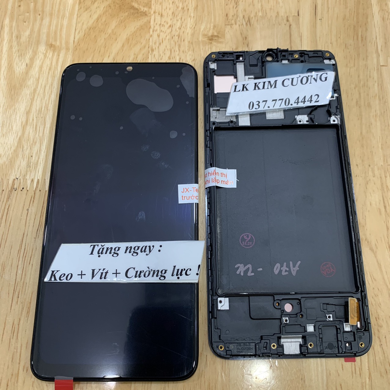 Màn hình thay thế samsung A70 - OLED liền khung phôi nhỏ