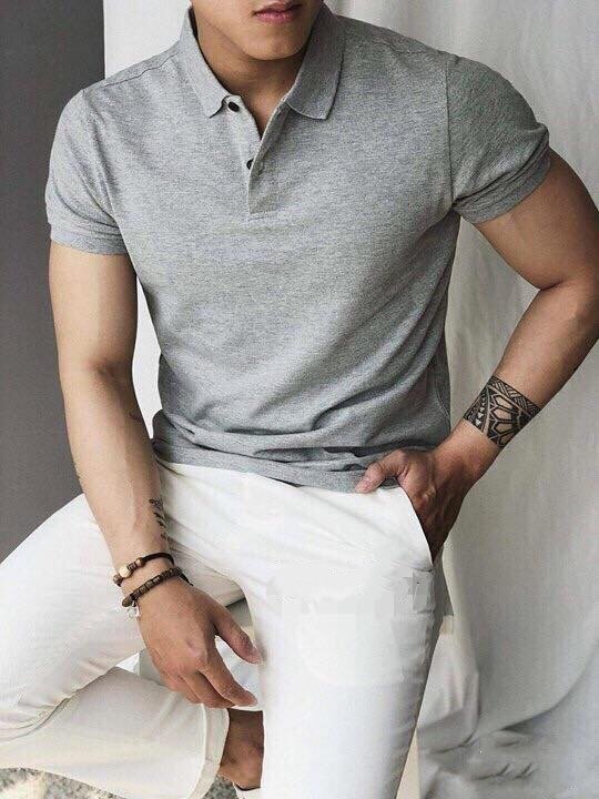 Áo Thun Nam có cổ hàng VNXK, Áo thun nam cổ bẻ chất cotton đẹp HÌNH THẬT 100%