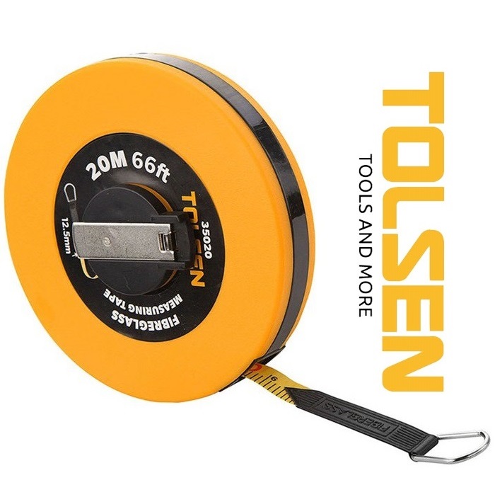 Thước cuộn dây nhựa 20 mét 12.3mm fiberglass measuring tape Tolsen 35020
