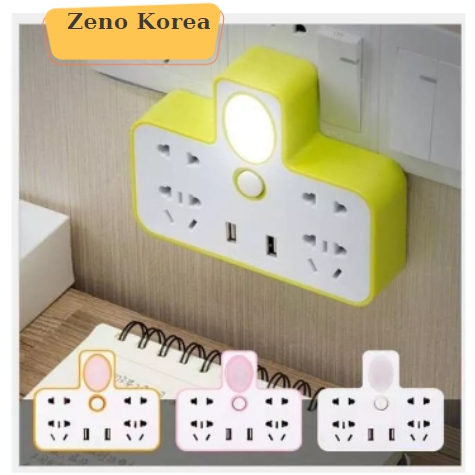 Ổ cắm điện - ổ điện đa năng loại xịn có cổng gắn usb sạc điện thoại kiêm đèn ngủ cực đẹp - ổ điện chia 2 cổng usb kiêm đèn ngủ, ổ cắm điện thông minh kiêm đèn ngủ led & 2 cổng usb có công tắc