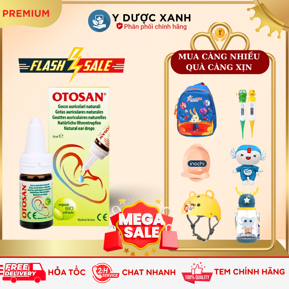 [Hàng Công Ty] OTOSAN EAR DROPS, 10 ml, Nhỏ tai cho bé - Y Dược Xanh
